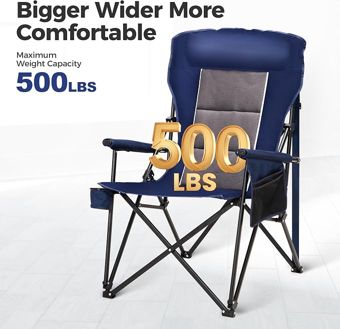 ALPHA CAMP Heavy Duty High Back Camping Chairs - Image 4