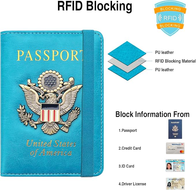 Passport Holder for Travel Passport Cover for Men Passport Wallet Case - Image 2