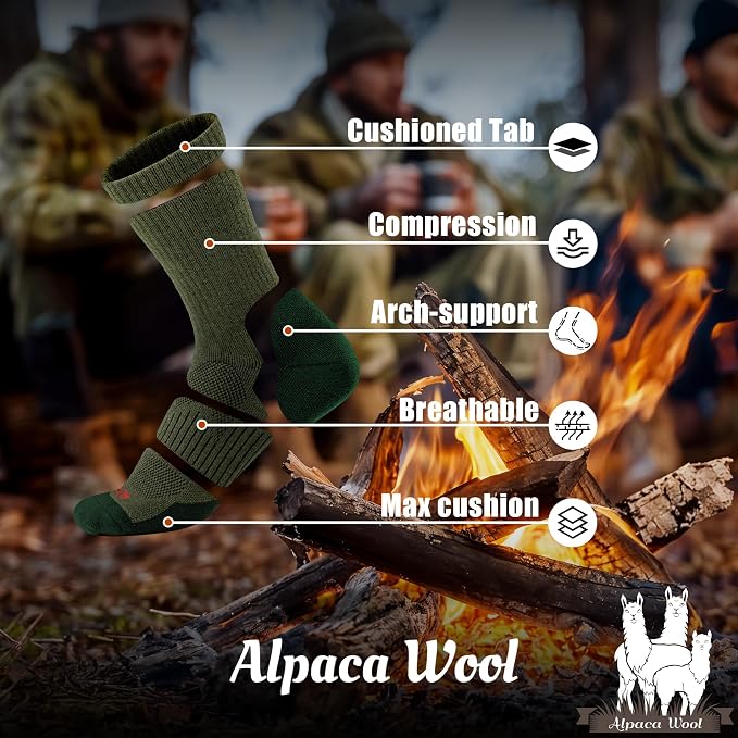 Alpaca Wool Hunting Socks 2 pairs - Image 3
