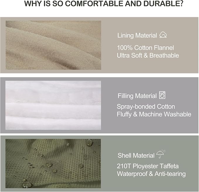 0 Degree Sleeping Bag 100% Cotton Flannel XXL - Image 3