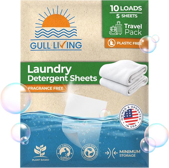 Gull Living Home Travel Laundry Detergent Sheets by GullLiving