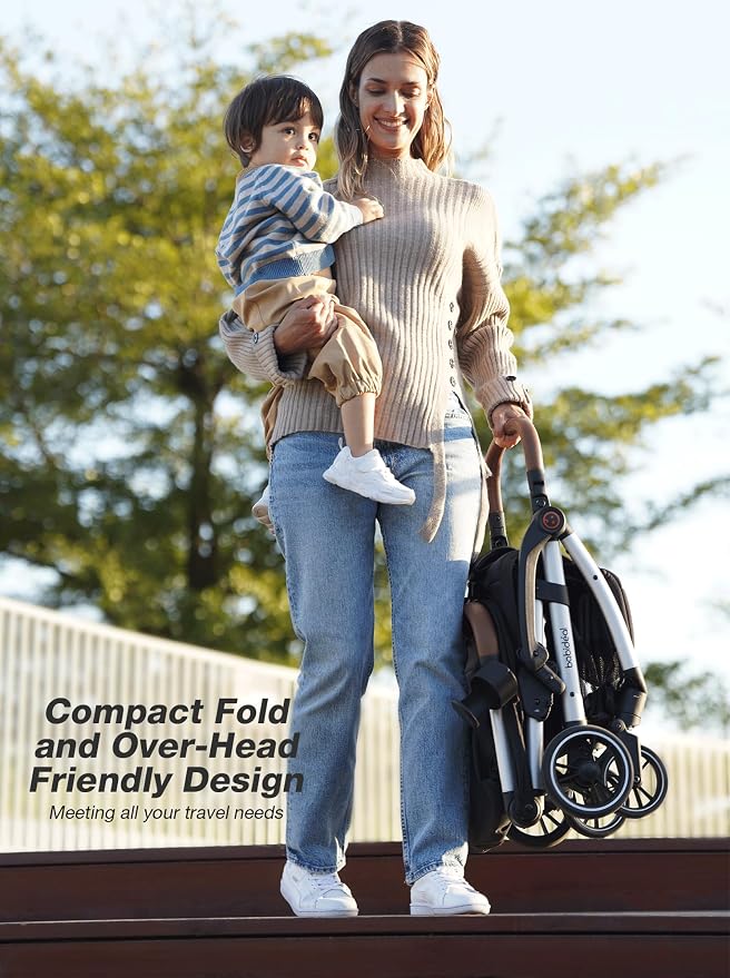 Travel Stroller, Overhead-Friendly Compact Baby Stroller, Self-Folding Toddler - Image 8