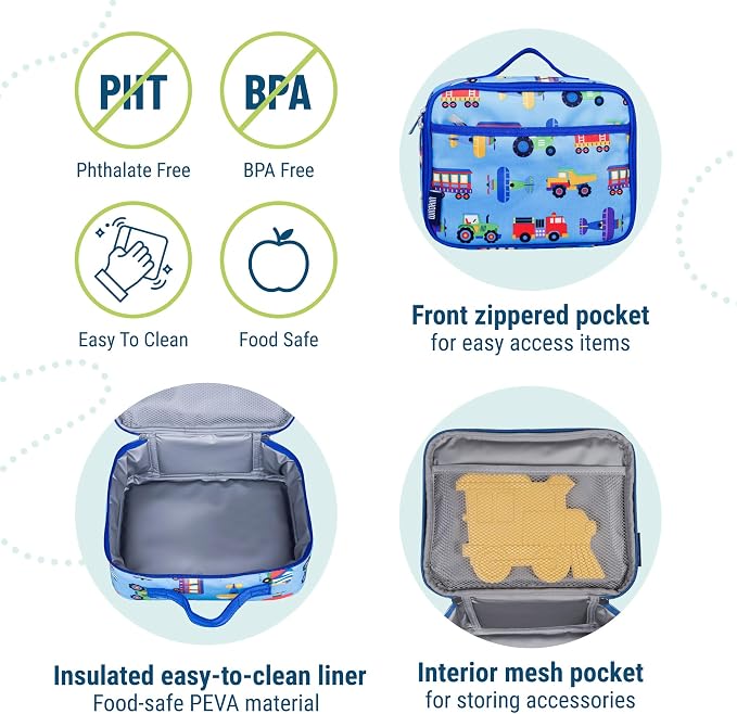 Wildkin Kids Insulated Lunch Box – Durable and Reusable - Image 4