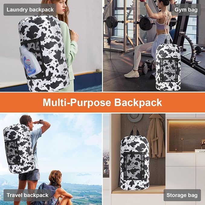 Femuar Laundry Bag Backpack Durable Laundry Bag - Image 7