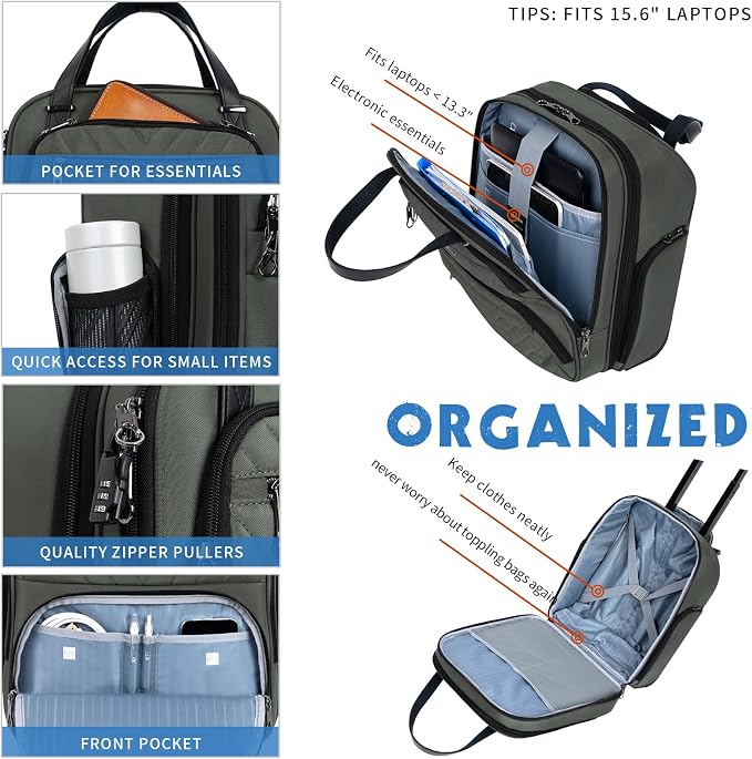 KROSER Carry On Underseat Multi-functional, 16-inch Underseater Lightweight - Image 4