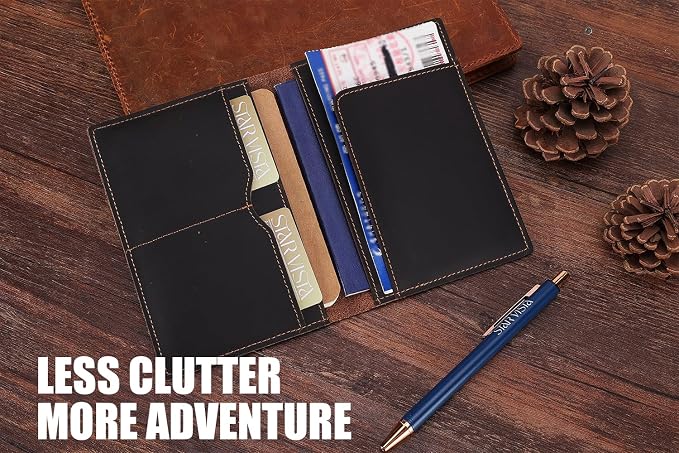 STAR VISTA Albatross Leather Travel Passport Holder, Minimalist Design - Image 6