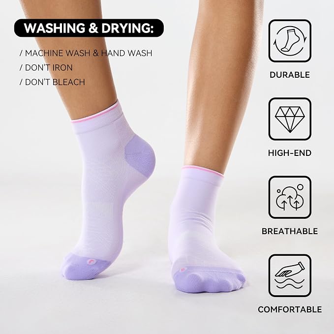 CS CELERSPORT 2/5 Pairs Ankle Compression Socks - Image 3