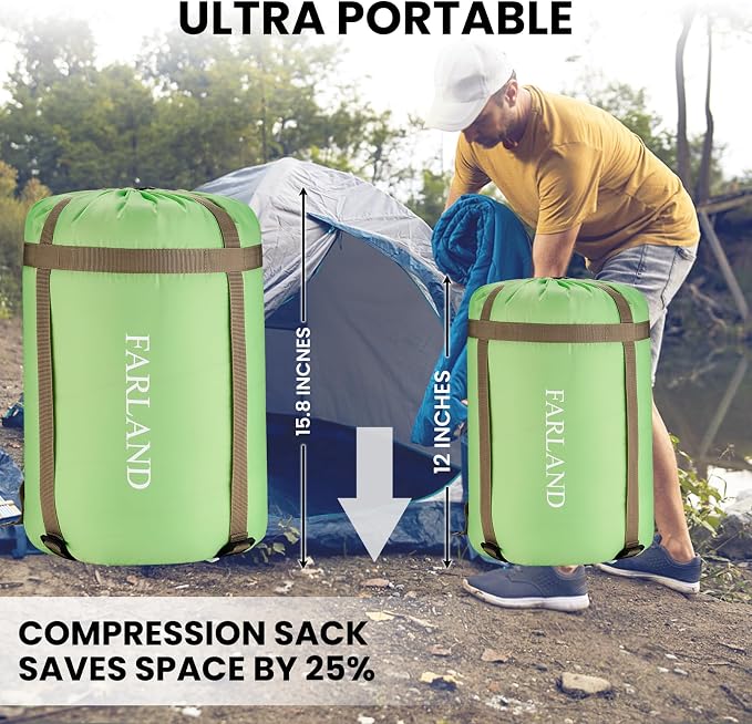 FARLAND Sleeping Bags 30℉ for Adults Teens Kids - Image 4