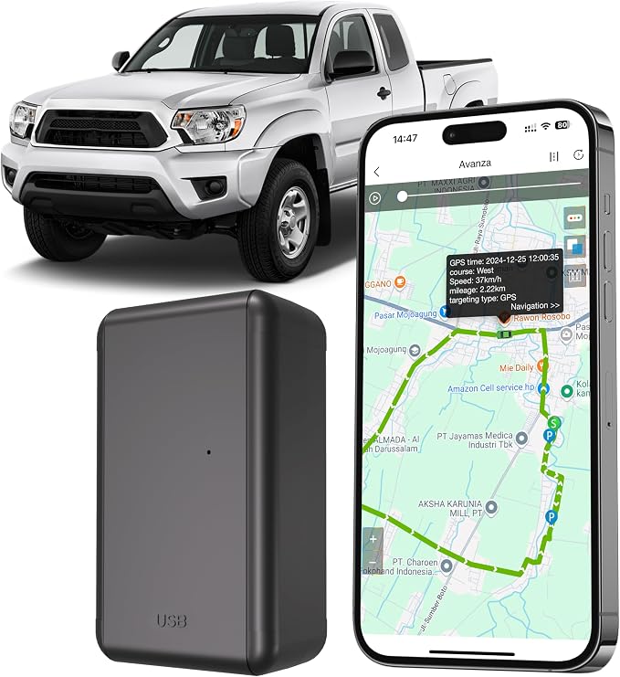 G05A GPS Tracker for Vehicle No Monthly Fees, SIM Card Included, Real-Time by Unknown