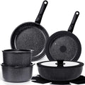 GiPP Ceramic Pots and Pans Set Non Stick, Nonstick Detachable Handle Cookware by GiPP