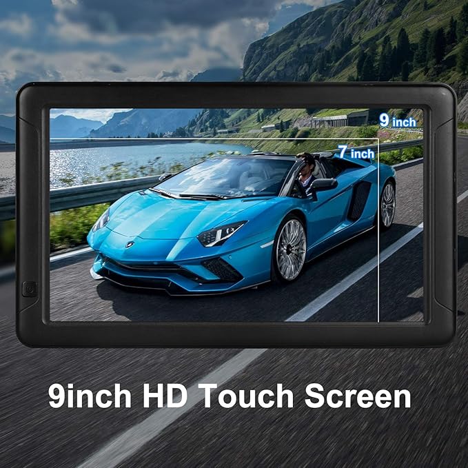 GPS Navigation for Car （9 Inch） Slimline Touch Screen Real Voice Direction ，USA - Image 2