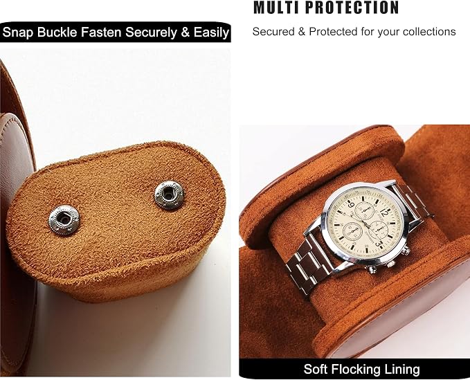Longjet Watch Roll Travel Case for Men Portable Watches Organizer Box - Image 5