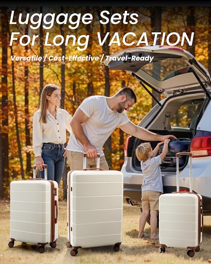 Luggage Sets 3 Piece, Expandable Hardside Suitcases - Image 2