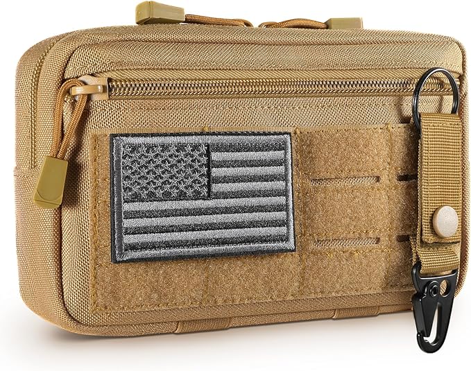 Tactical Molle Admin Pouch Utility Laser Cut EDC Tool Pouch Bag Horizontal by FRTKK
