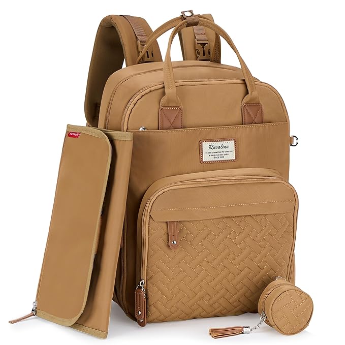 RUVALINO Diaper Bag Backpack, Large Capacity, Waterproof by RUVALINO