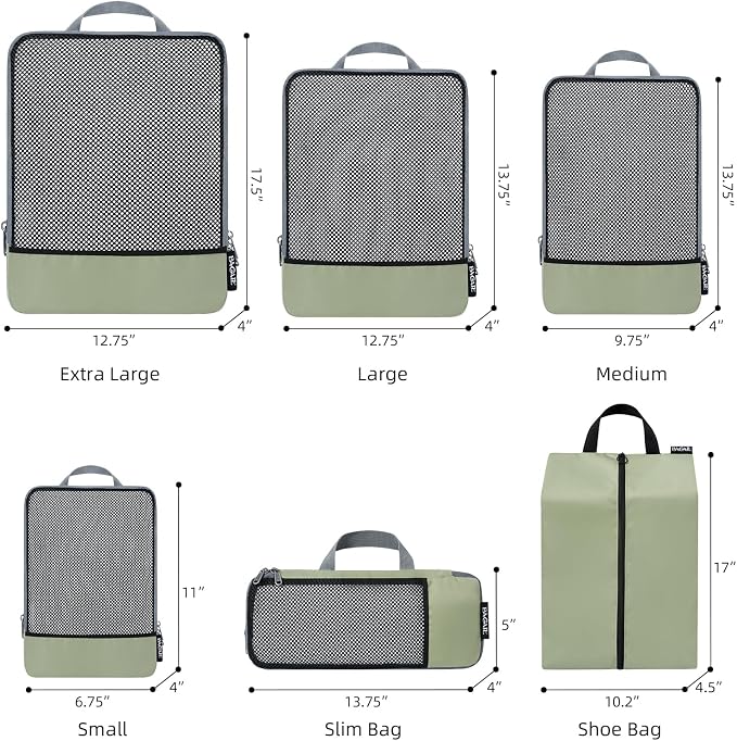 BAGAIL 4 Set/6 Set/8 Set Compression Packing Cubes Travel Accessories - Image 2