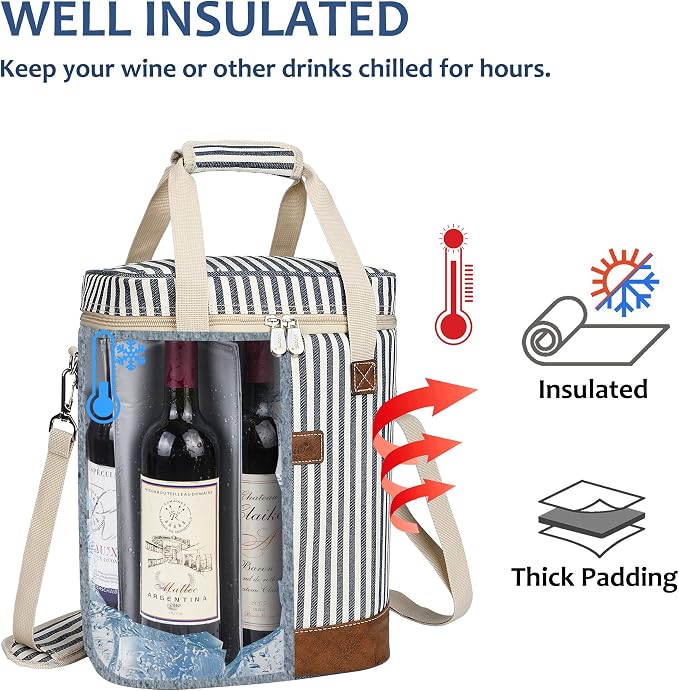 Tirrinia 6 Bottle Wine Cooler Bag - Image 3
