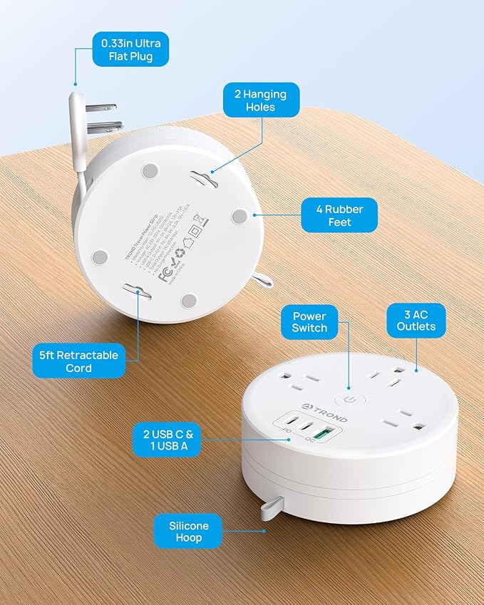 TROND 20W USB C Travel Power Strip - Image 8