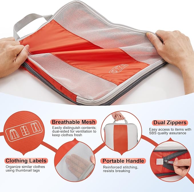 8 Set Compression Packing Cubes - Image 6