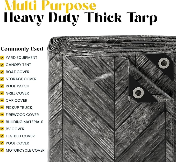 Core Tarps Extreme Heavy Duty 20 Mil Tarp Cover, Waterproof, UV Resistant - Image 5