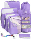 8 Set Packing Cubes for Travel, Gifts for Women Mom, Anti-Tearing Suitcase by OlarHike