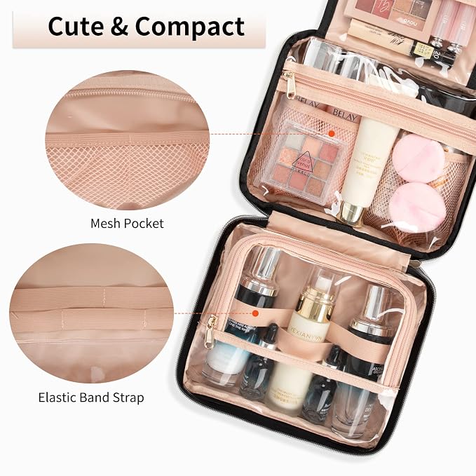 CUBETASTIC Hanging Travel Toiletry Bag, Makeup Bag - Image 4