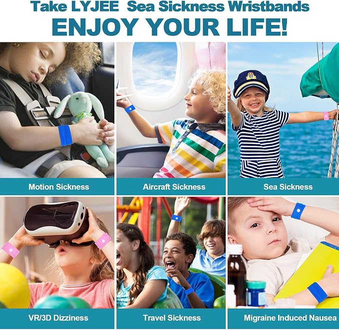 LYJEE Motion Sickness Bands for Kids, Travel Sickness Relief Wristbands - Image 6