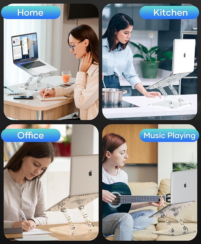 Adjustable Foldable Laptop Stand, Portable Ergonomic Computer Stand - Image 9