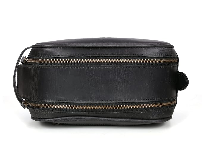 10" Premium Leather Toiletry Travel Pouch - Image 8