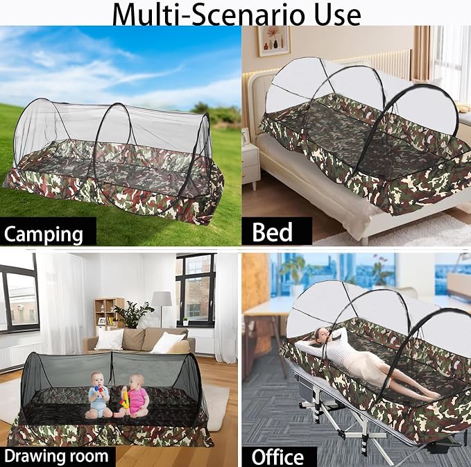 CMINGJ Portable Mosquito Net Foldable Pop-Up Travel Mosquito Net - Image 5