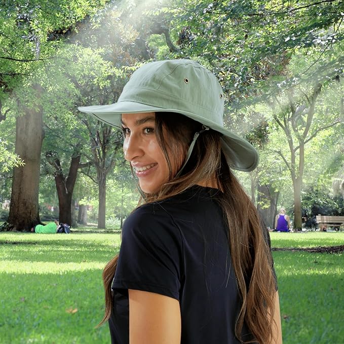 Home Prefer Summer UPF 50+ Men's Bucket Sun Hat Wide Brim Fishing Hat Safari Hat - Image 3