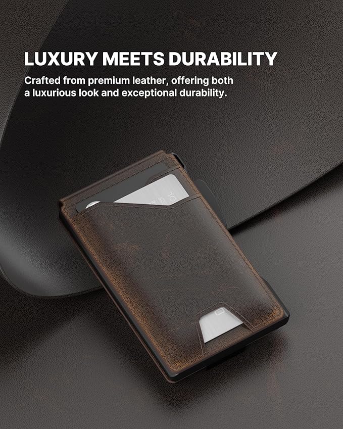 typecase Tactical Wallet for Men Card Holder: Pop Up Card Case, Full Grain - Image 5