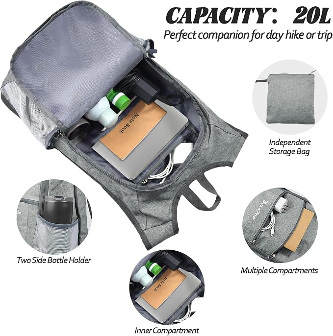 Seektop 20L Hiking Backpack Ultra Lightweight Waterproof Travel Backpack - Image 4