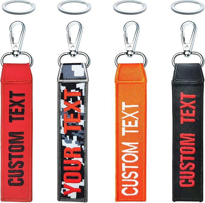 Custom Luggage Tags, Custom Personalized Luggage tag Name, Embroidery Key Ring by Unknown