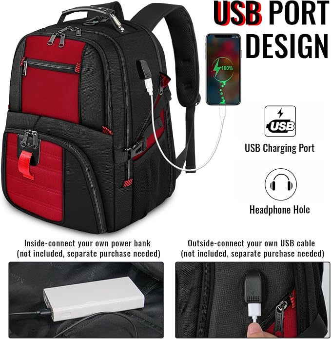 YOREPEK 18.4 Laptop Backpack, Large Backpacks Fit Most 18 Inch Laptop - Image 3
