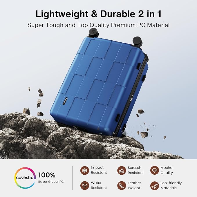 SHOWKOO Luggage Sets 3 Piece Hardside Expandable Lightweight PC Suitcase Sets - Image 3