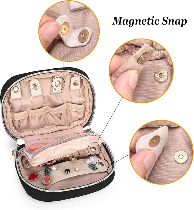 Teamoy Mini Jewelry Travel Case, Storage Organizer Bag - Image 3
