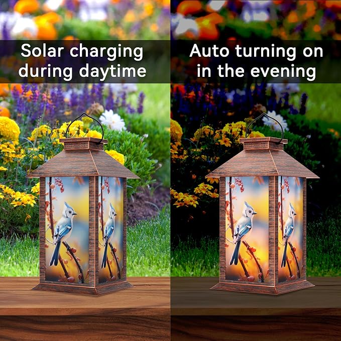 Solar Lanterns Outdoor, Waterproof Garden Hanging Lanterns - Image 4