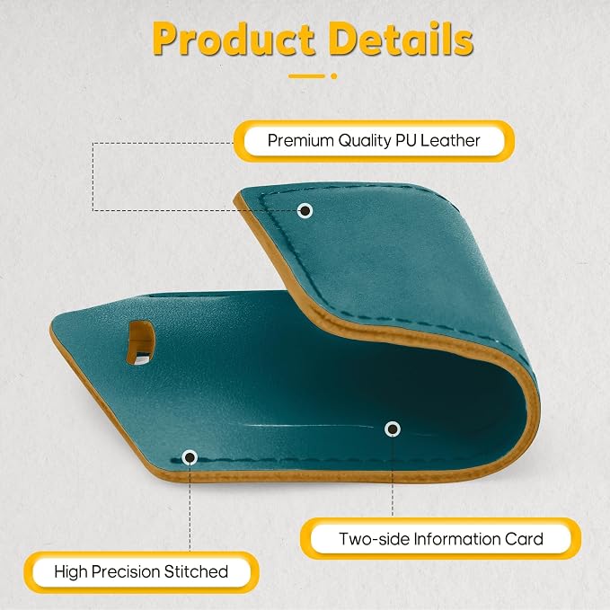8 Pack Leather Luggage Travel Bag Tags by Travelambo - Image 4