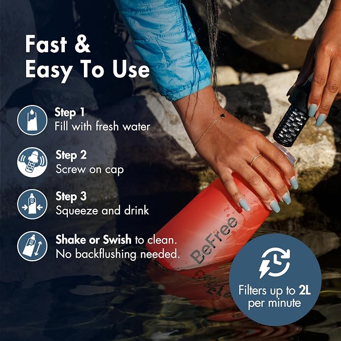 Katadyn BeFree 1.0L Ultralight Collapsible Water Filter Bottle - Image 4
