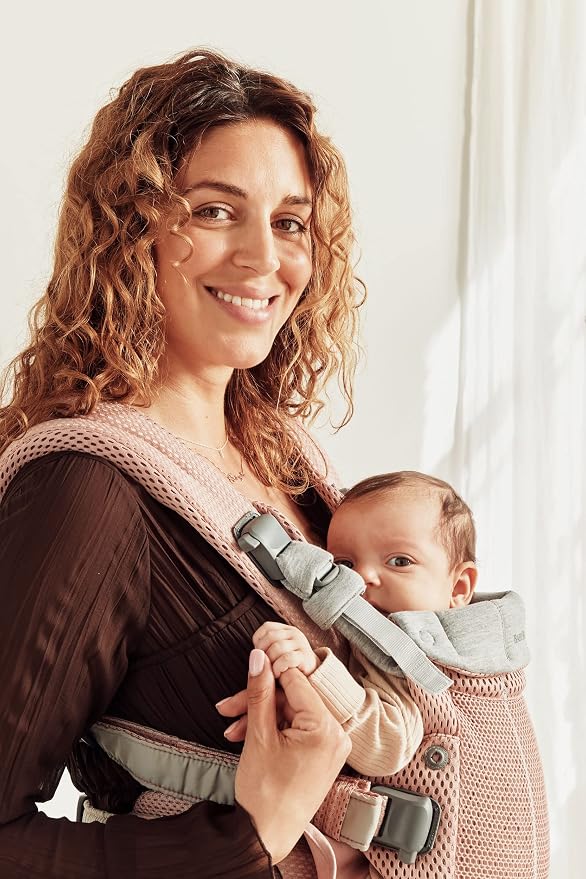 BabyBjörn Baby Carrier Harmony, Dusty Pink, 3D Mesh | 3-in-1 Ergonomic Baby - Image 8