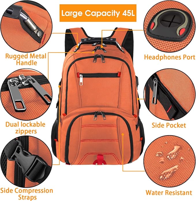 Extra Large 50L Travel Laptop Backpack, Computer bag Backbag - Image 5