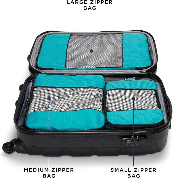 TravelWise Luggage Packing Organization Cubes 5 Pack, 2 Small, 2 Medium - Image 3