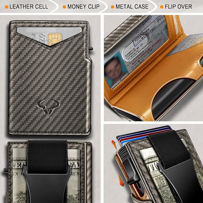 BULLIANT Men Wallet Gift Boxed, Slim Front Pocket Wallet Money Clip Card Holder - Image 4