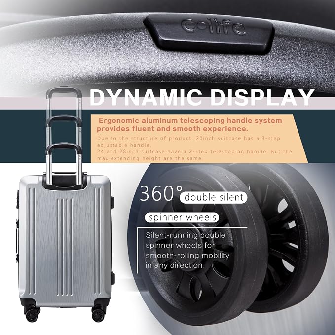 Coolife Luggage Suitcase PC+ABS - Image 4