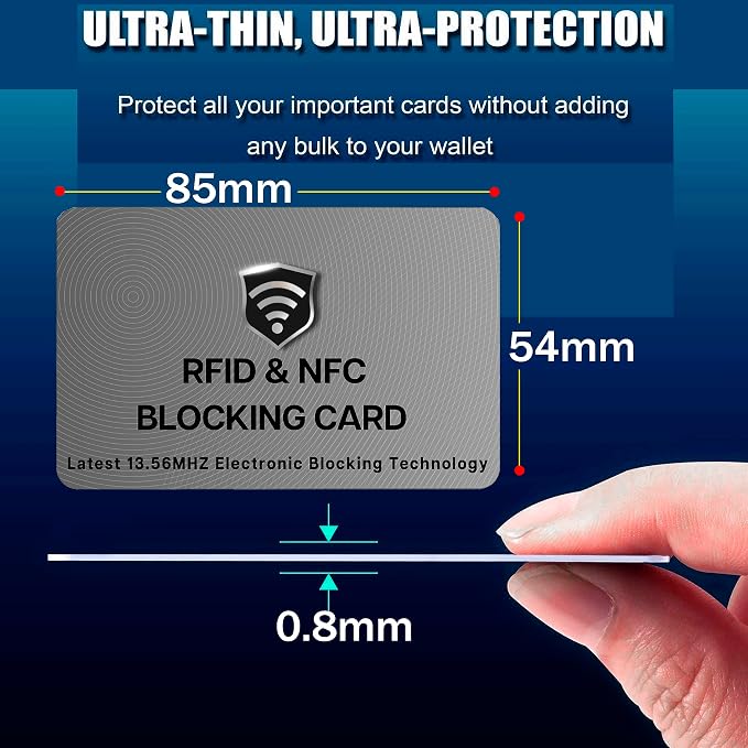 SaiTech IT 2 Pack RFID Blocking Cards, One Card Protects Entire Wallet Purse - Image 2