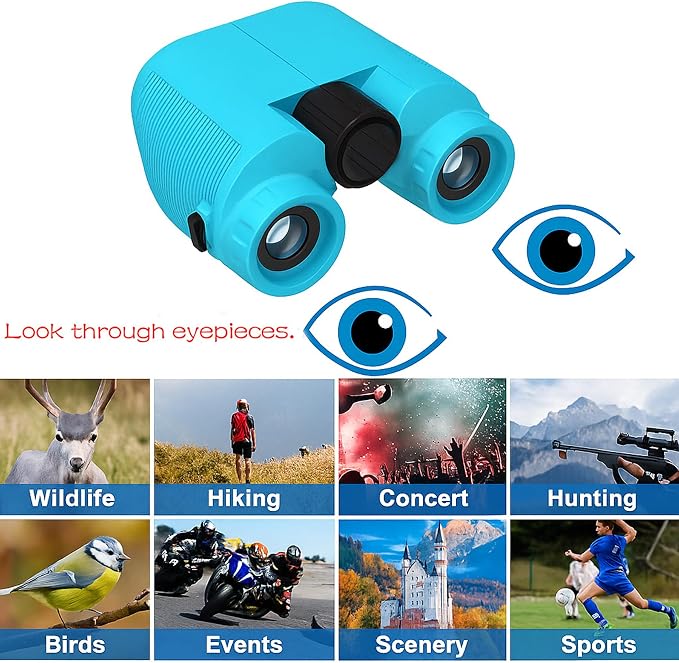 12x25 Compact Binoculars for Adults & Kids, High Powered Lightweight Waterproof - Image 4
