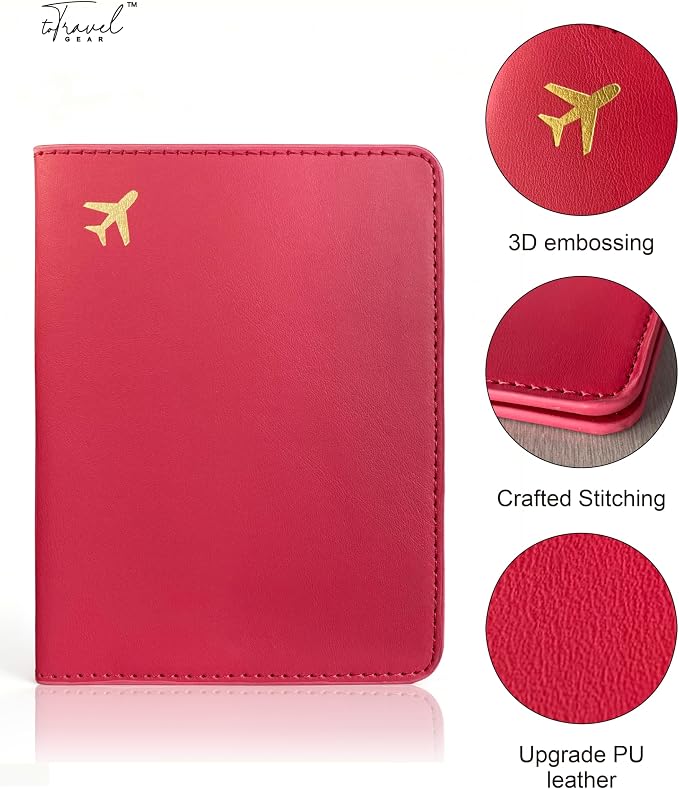 Passport Holder for Travel Essentials, RFID Blocking Passport Cover Case for - Image 4