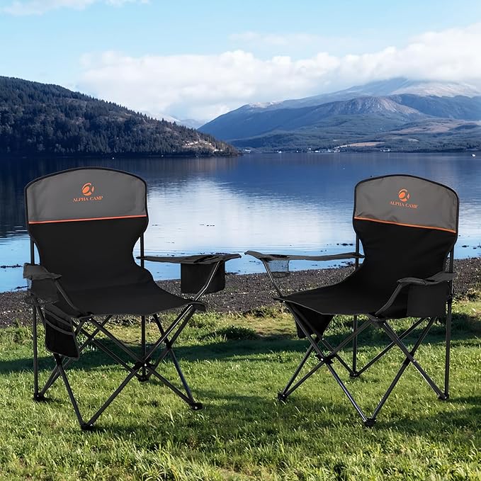 HIGH POINT SPORTS 2 Pack Portable Camping Chair - Image 2