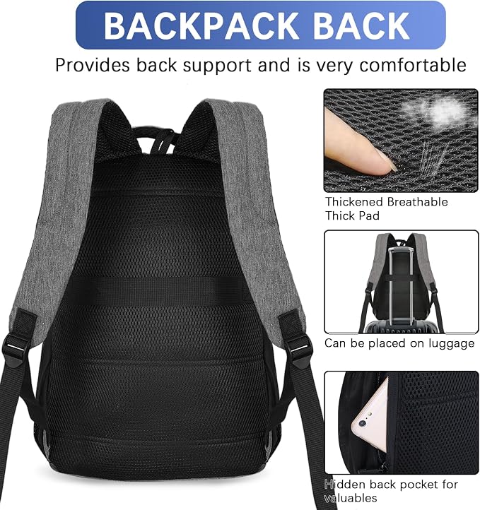LARIPOP Travel Laptop Backpack, 15.6 Inch Business Laptop backpack - Image 4